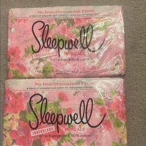 Sleepwell Pink Floral Twin Flat Sheet